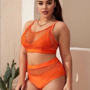 Orange 2 piece swim set